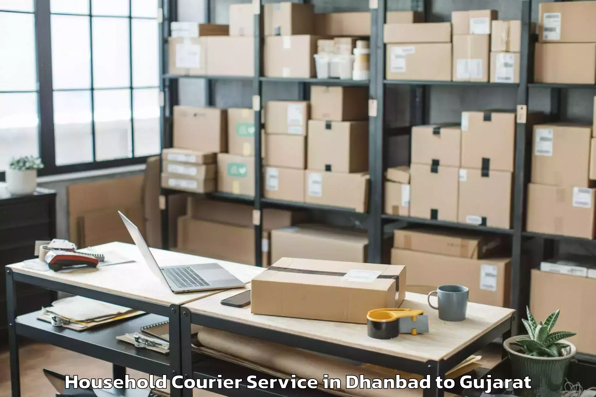 Hassle-Free Dhanbad to Bhiloda Household Courier